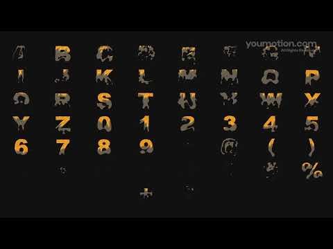 Fire Alphabet Animated Molten Typography Complete Burning Character Pack