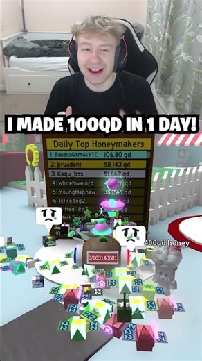 I MADE 100 QUADRILLION HONEY IN 1 DAY (Bee Swarm Simulator)