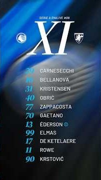 Atalanta-Frosinone | Our Starting XI | 8ª Serie A Enilive 2026/27