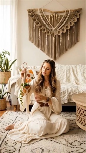 Boho Macrame Interior Decor for Cozy Homes #macrame