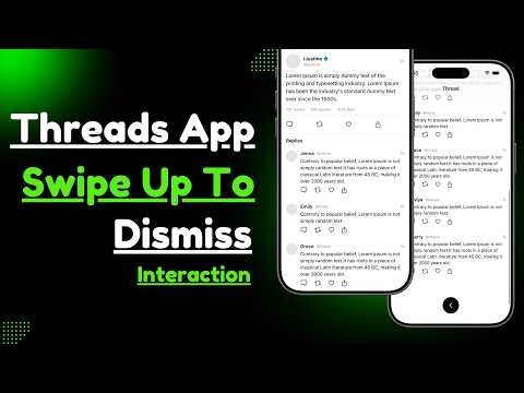 Threads App Swipe Up To Dismiss Interaction Using SwiftUI - Xcode
