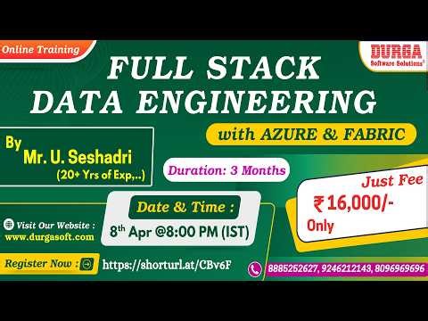 FULL STACK DATA ENGINEERING with AZURE & FABRIC Online Training @ DURGASOFT