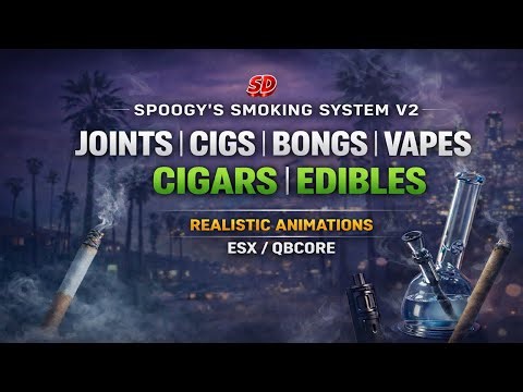 (FiveM) Advanced Smoking System Script V2 Unique Advanced Smoking Script ESX/QBCORE/QBOX