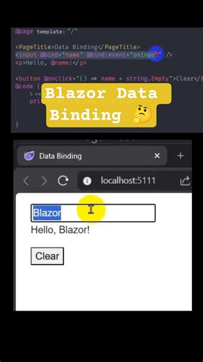 Blazor Data Binding in 20 Seconds | @bind Explained