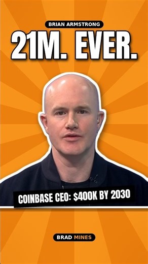 Coinbase CEO: 21M Bitcoin, $400K Target #Shorts