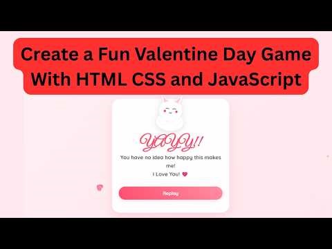 How to Create a Fun Valentine Day Game with HTML CSS and JavaScript #project #coding