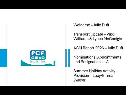 PCF AGM & Transport update 2026