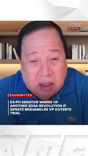 Ex-sen. Gordon warns of new People Power if Senate mishandles VP trial | ANC