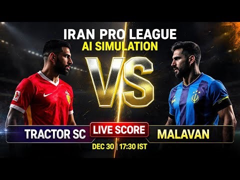 🔴 Tractor SC vs Malavan | AI Simulation | Live Score | FútbolStream360