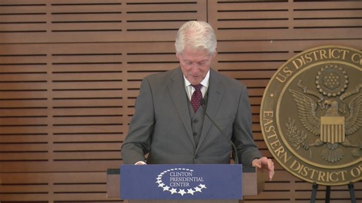 Naturalization ceremony at Clinton Presidential Library, 39 new citizens welcomed by former President Bill Clinton