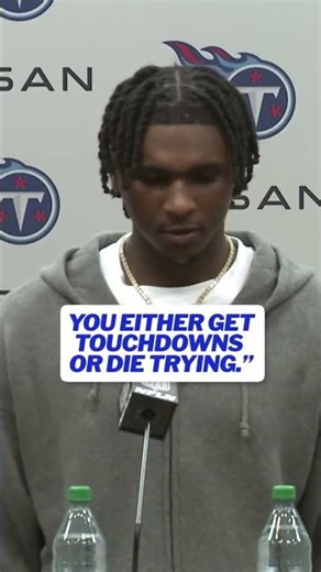 Cam Ward says "you get touchdowns or die trying" #nfl #titans #camward