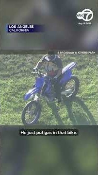 Dirt bike rider cuts through parks, refuels during wild LA chase