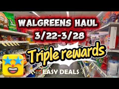 Walgreens Best Deals 3/22-3/28 | TRIPLE REWARDS | 100% DIGITAL COUPONS