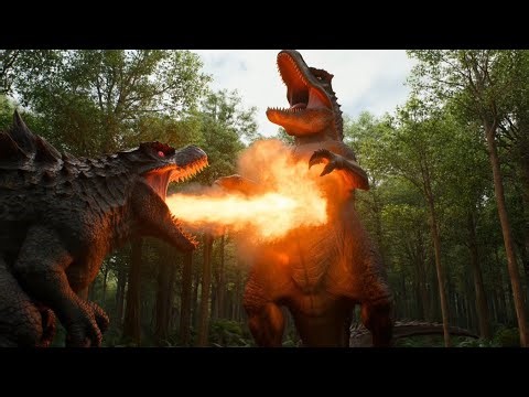 Dinosaur vs Godzilla: Fight for survival in the forest