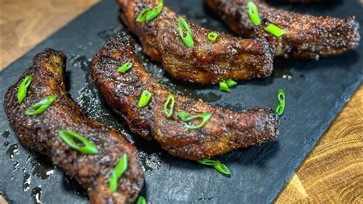 CJ makes party ribs in the oven with hickory liquid smoke