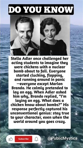 Marlon Brando’s Brilliant Answer That Shocked His Acting Class 😂🐔 #shorts
