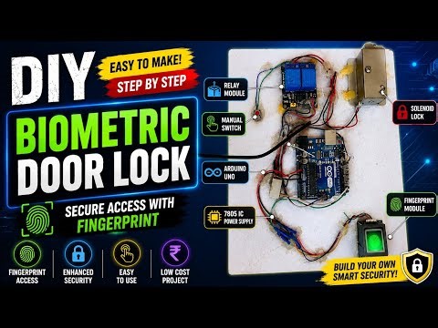 DIY Biometric Door Lock Using Arduino | Fingerprint Security System @Lumi__memes 