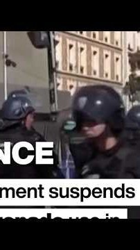 France: Government suspends stun grenade use in school protests • FRANCE 24 English