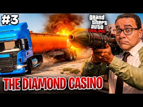 GTA 5 ONLINE THE DIAMOND CASINO #3 - DESTRUIR CAMIÕES TANQUE