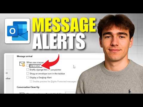 How to Turn The Outlook New Message Alert Pop-Up On Or Off (Tutorial 2026)