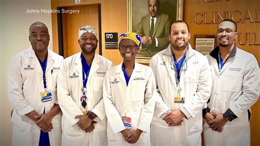 For the first time, five African American surgeons now lead the Trauma Service at the preeminent Johns Hopkins Hospital. This milestone, recognized during Black History Month, proves generations of determination behind every title. Linsey Davis reports. | ABC World News Tonight with David Muir