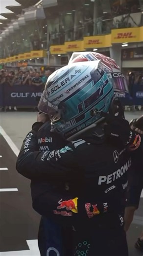 Kimi Antonelli & Lewis Hamilton congratulate Max Verstappen after win in Sepang