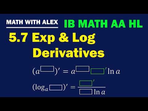 Exp & Log Derivatives — AA HL Calculus | Math with Alex
