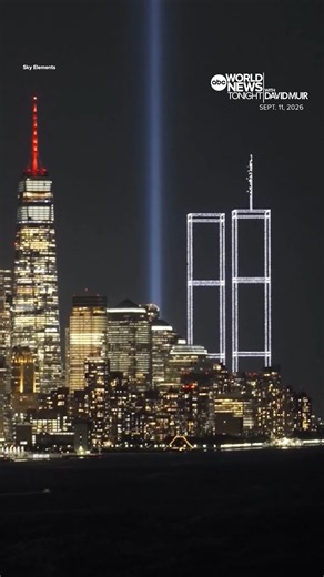 David Muir sharers 9|11 tribute of drones illuminating NYC skyline with Twin Towers