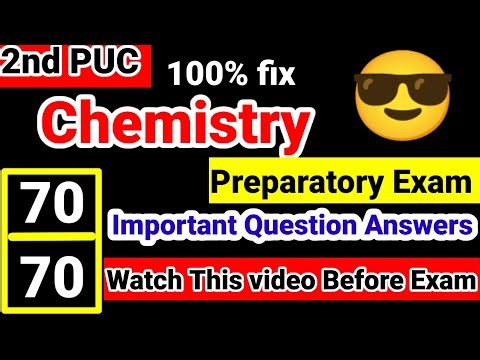 2nd PUC Chemistry Important Questions For Preparatory Exam 2026 with answers