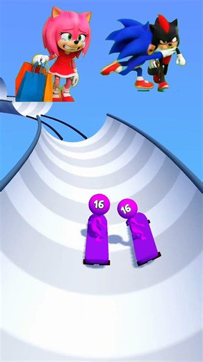 Sonic vs Shadow vs Amy 😱🛹 Skate Master Battle! #skatemaster #viral #funny #shorts