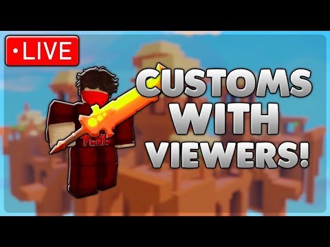 BEDWARS CUSTOMS WITH VIEWERS! LIVE!🔴 130 Subs?
