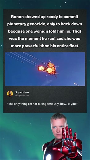 Ronan showed up ready to commit planetary genocide, only to back down because one woman told him no.