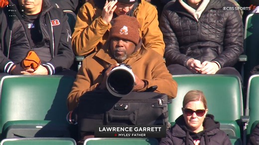 Myles' dad in the stands with his camera at the ready 🧡 | Cleveland Browns