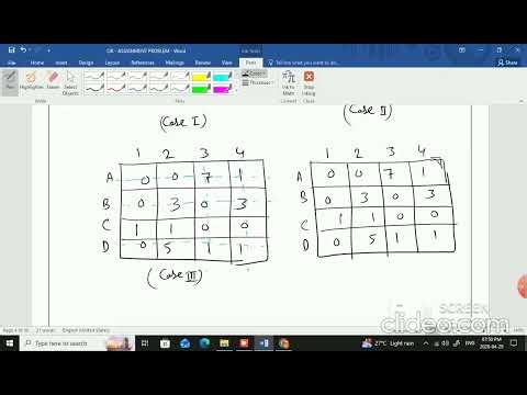 OPERATION RESEARCH - Assignment Problem#2