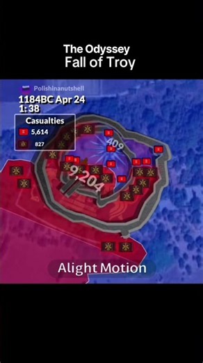 The Odyssey fall of Troy using google earth #history