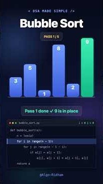 Bubble Sort Explained Visually | DSA Made Simple