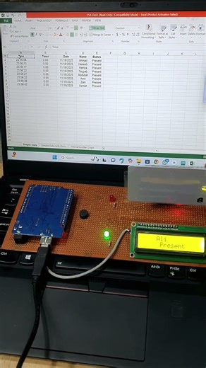 Rfid Based Attandence System using Arduino With plx-daq Spreadsheet #arduino