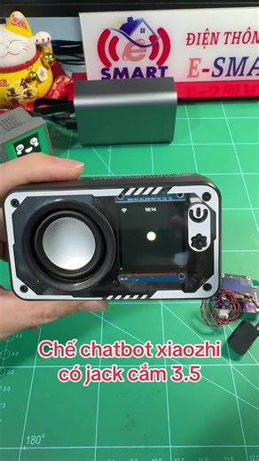 Lại chế mạch chatbot xiaozhi có jack cắm 3.5 và màn hình tft 1.54 inch #dienthongminhesmart #xiaozhi #chatbotai #esp32 #laptrinhesp32