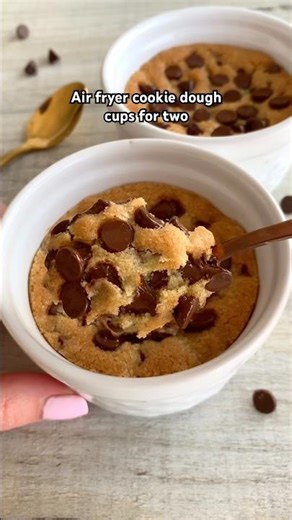 Air fryer cookie dough cups #recipe #shorts #cookies #airfryer