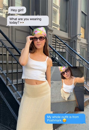 The Poshmark finds are always group chat approved. 🤳💛 #poshmark #ootd #shopsecondhand