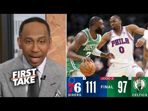 FIRST TAKE | Stephen A. Smith NOT worried on Jayson Tatum & Celtics lose to 76ers 111-97 Game 2