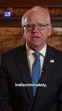 Tim Walz decries ICE 'chaos' in Minnesota | 9 News Australia