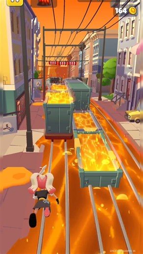 Floor is lava 🌋🥵 gameplay- White rabbit #subwaysurfers #nofloorchallenge #shorts