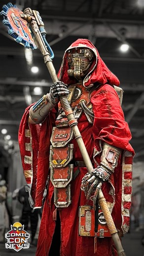 Tech-Priest cosplay from the Warhammer 40K universe, filmed at MCM Comic Con London 2025 by Comic Con News. Tech-Priests of the Adeptus Mechanicus worship the Omnissiah in the Warhammer 40,000 universe, believing the flesh is weak. They replace their bodies with cybernetic and mechanical augmentations, often becoming mostly machine over time. As sacred keepers of technology, they maintain weapons, war machines, and ancient relics of the Imperium of Man. This techno-religious cult plays a vital r