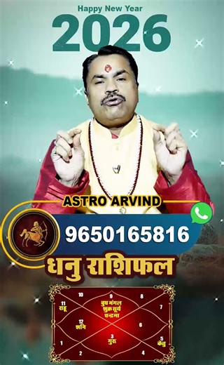 धनु राशि 2026 वार्षिक राशिफल | Dhanu Rashi 2026 | Sagittarius Career Love Finance | Astro Arvind