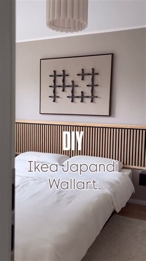 Japandi IKEA Wall Art DIY — 3D Acacia Pot Stand Canvas (85x115)