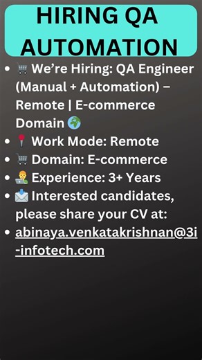 Testing Jobs | Automation Testing Jobs | QA Jobs| Rd Automation Learning