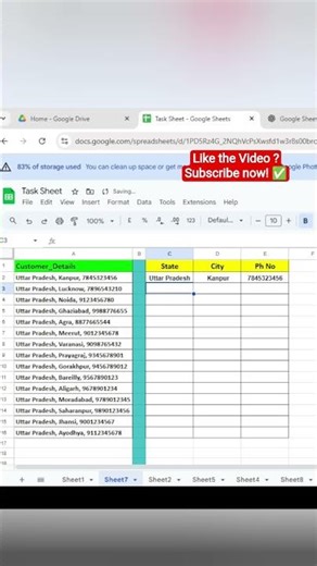 Split formula in Google sheet #excel #excelformula #split #ytshorts #ytstudio