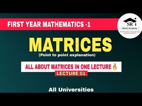 “Matrices Lecture 1 🔥| Introduction, Basics & Types of Matrices Explained In Hindi "