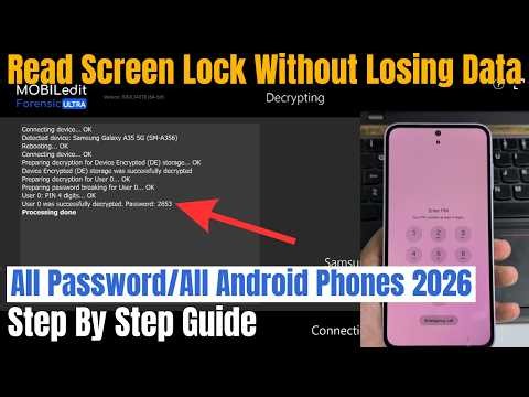 How to Read Screen Lock Without Lose Data (Samsung) | MOBILedit Forensic ULTRA | SB Mobile LAB📲